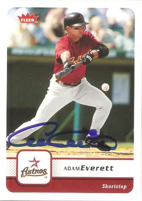 Adam Everett autograph in the Astros A to Z collection
