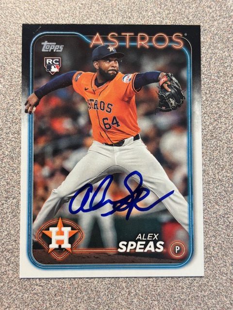 Alex Speas autograph in the Astros A to Z collection