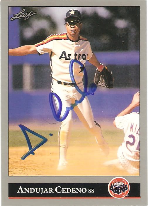 Andujar Cedeno autograph in the Astros A to Z collection