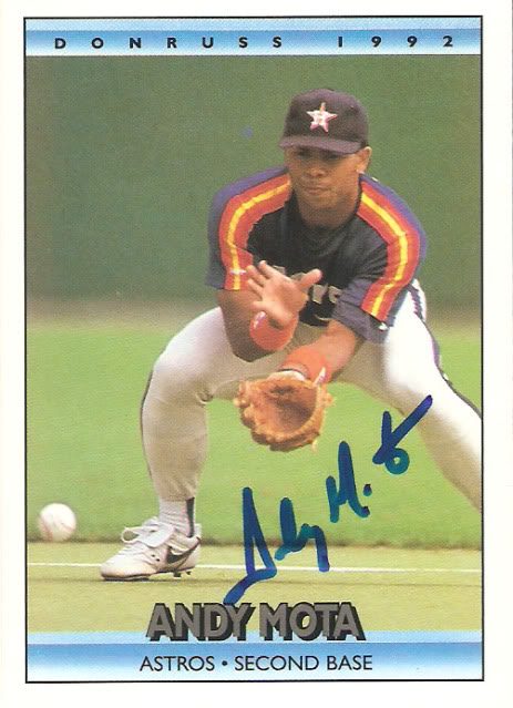 Andy Mota autograph in the Astros A to Z collection