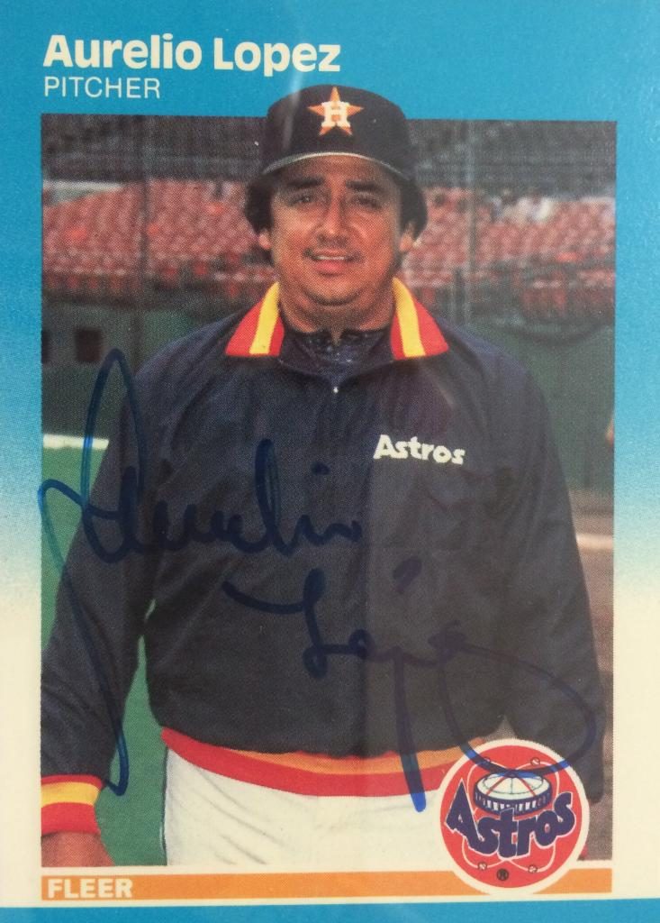 Aurelio Lopez autograph in the Astros A to Z collection