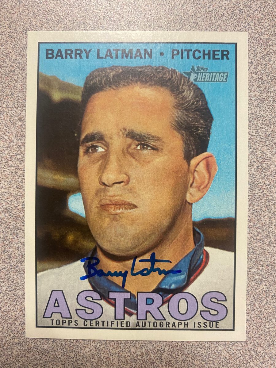 Barry Latman autograph in the Astros A to Z collection