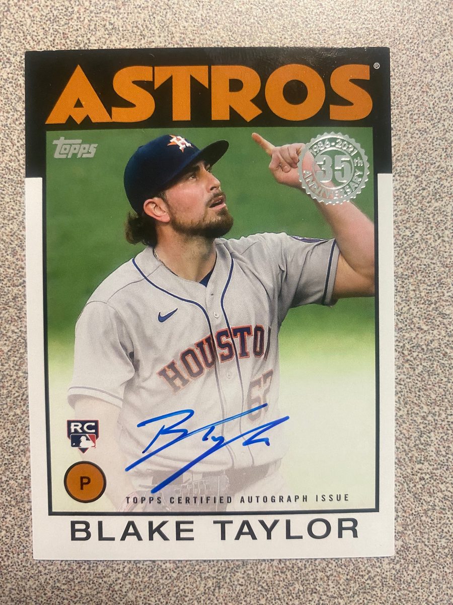 Blake Taylor autograph in the Astros A to Z collection