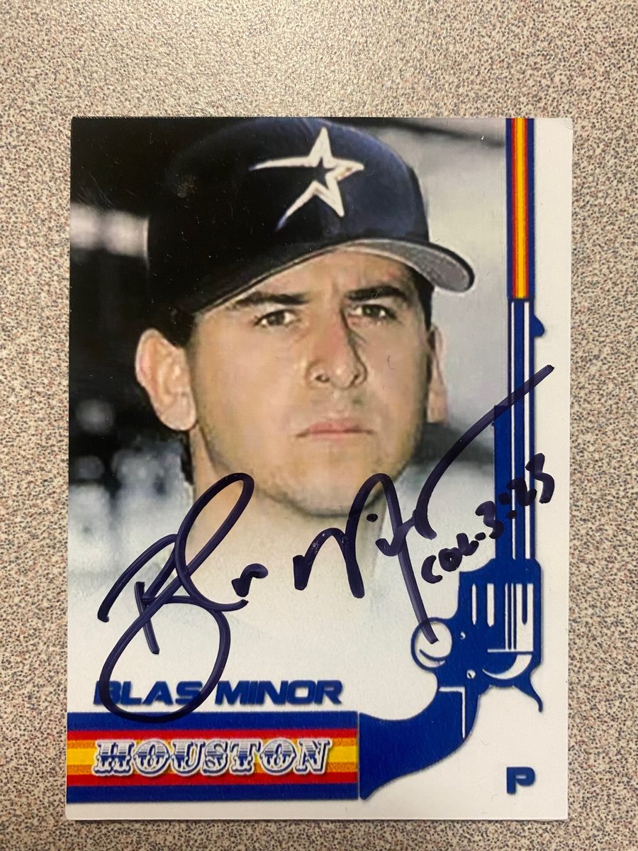 Blas Minor autograph in the Astros A to Z collection