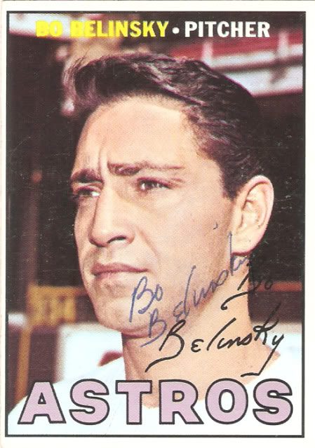Bo Belinsky autograph in the Astros A to Z collection