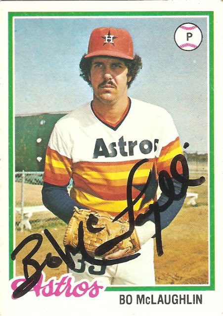 Bo McLaughlin autograph in the Astros A to Z collection