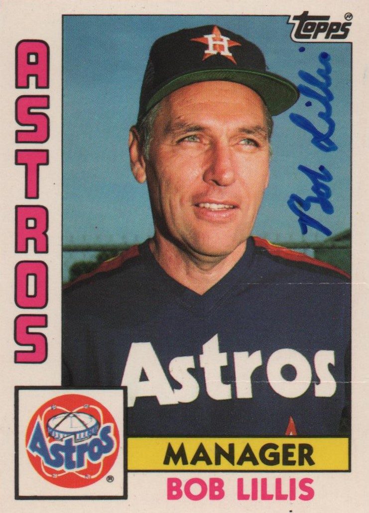 Bob Lillis autograph in the Astros A to Z collection