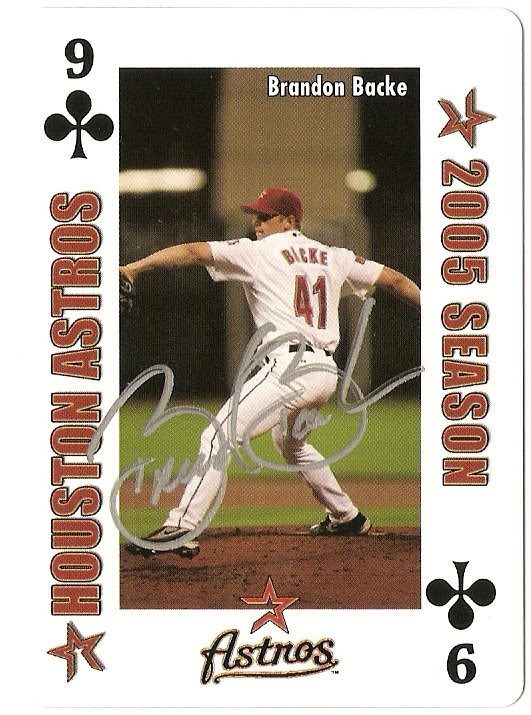 Brandon Backe autograph in the Astros A to Z collection