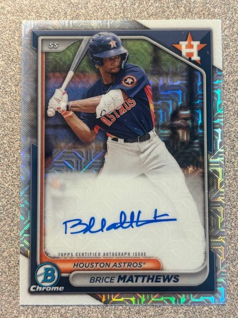 Brice Matthews autograph in the Astros A to Z collection