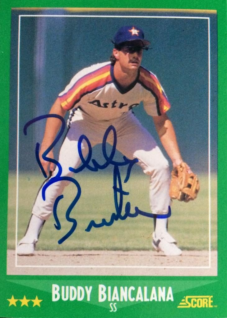 Buddy Biancalana autograph in the Astros A to Z collection
