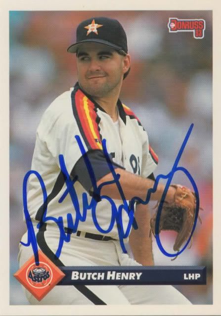 Butch Henry autograph in the Astros A to Z collection