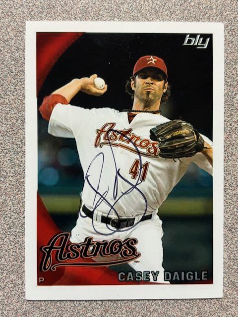 Casey Daigle autograph in the Astros A to Z collection