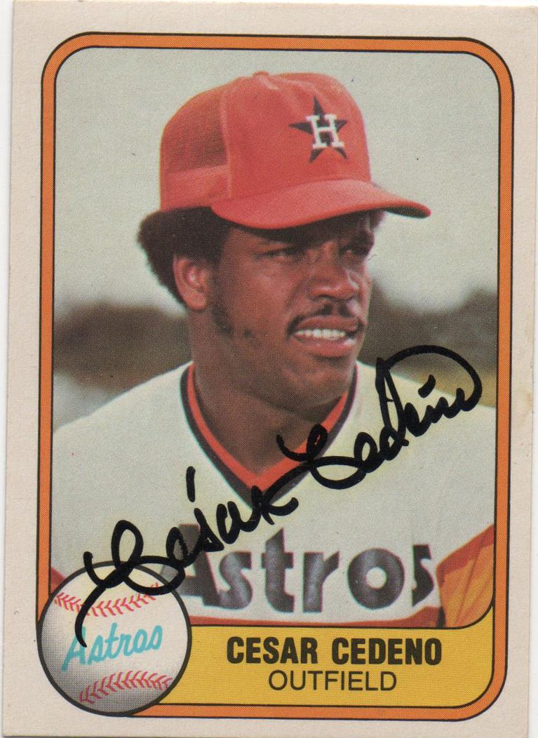 Cesar Cedeno autograph in the Astros A to Z collection