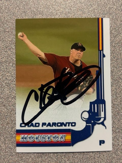 Chad Paronto autograph in the Astros A to Z collection
