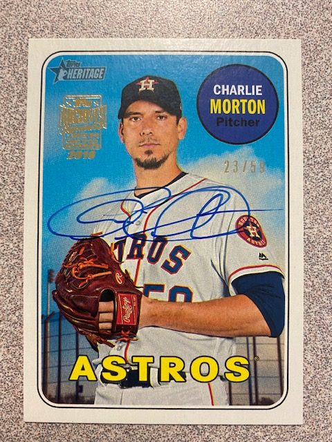Charlie Morton autograph in the Astros A to Z collection