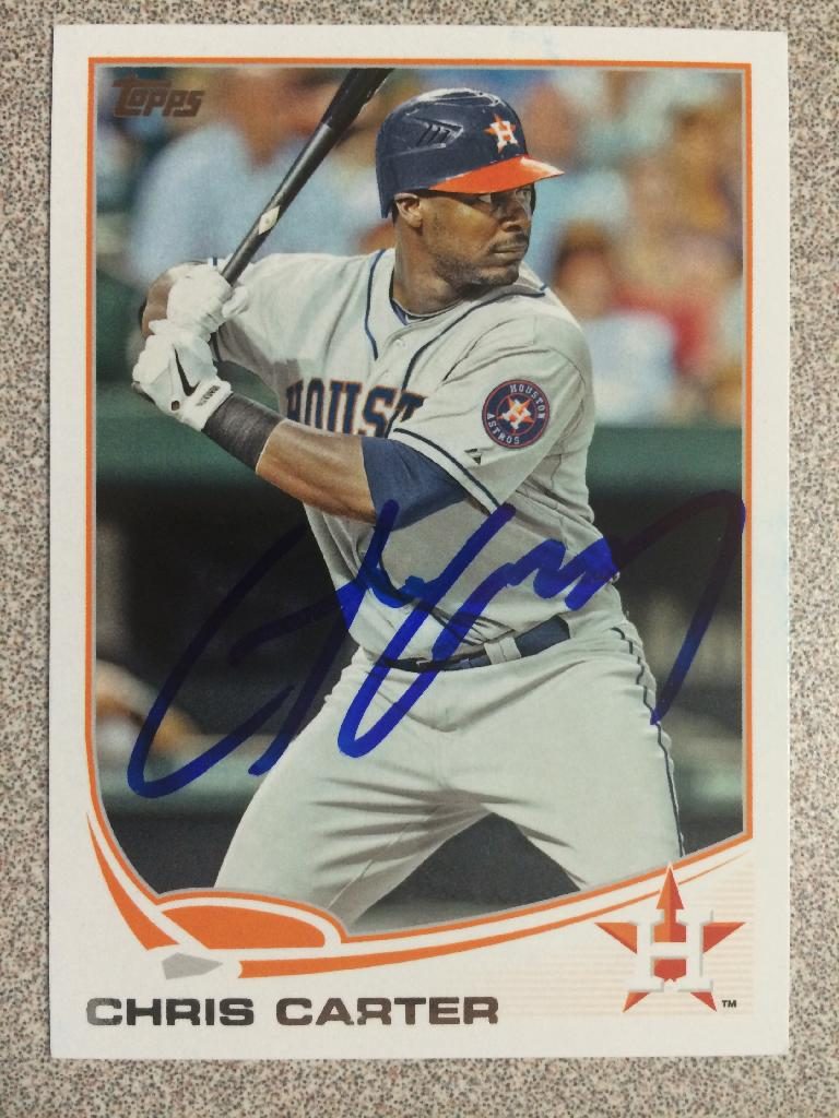 Chris Carter autograph in the Astros A to Z collection