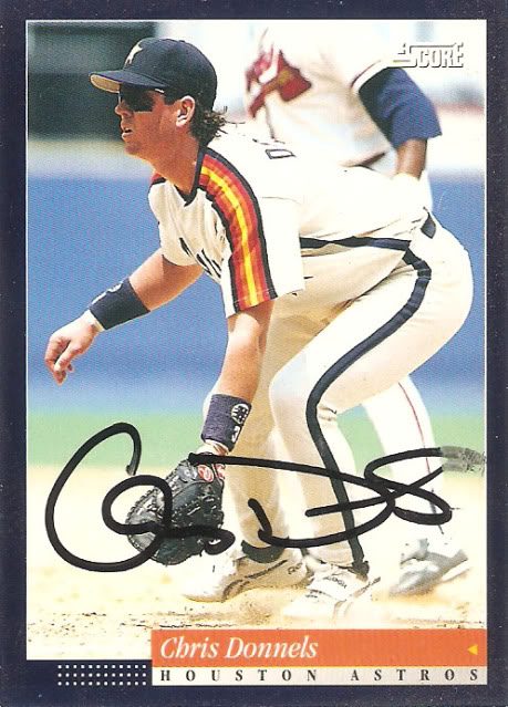 Chris Donnels autograph in the Astros A to Z collection