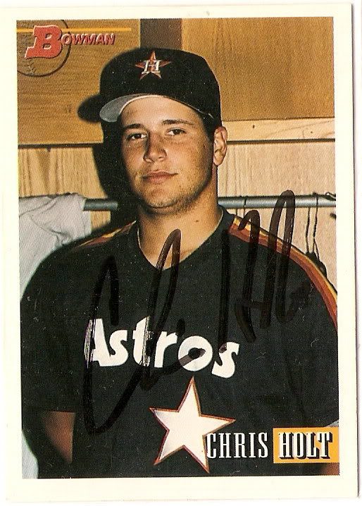 Chris Holt autograph in the Astros A to Z collection