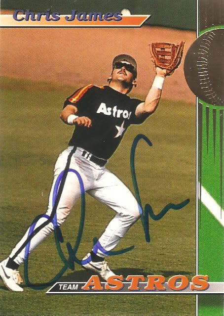 Chris James autograph in the Astros A to Z collection