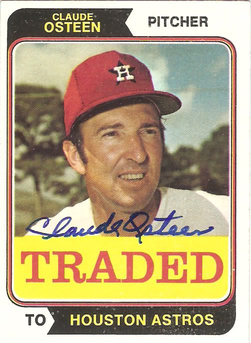 Claude Osteen autograph in the Astros A to Z collection