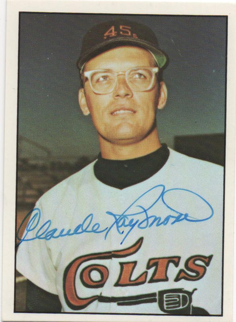 Claude Raymond autograph in the Astros A to Z collection