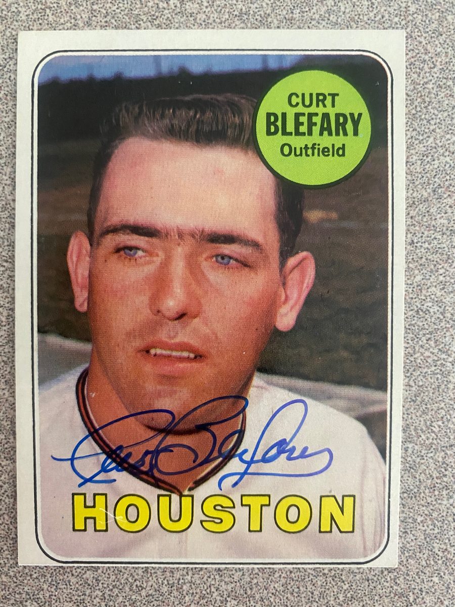 Curt Blefary autograph in the Astros A to Z collection