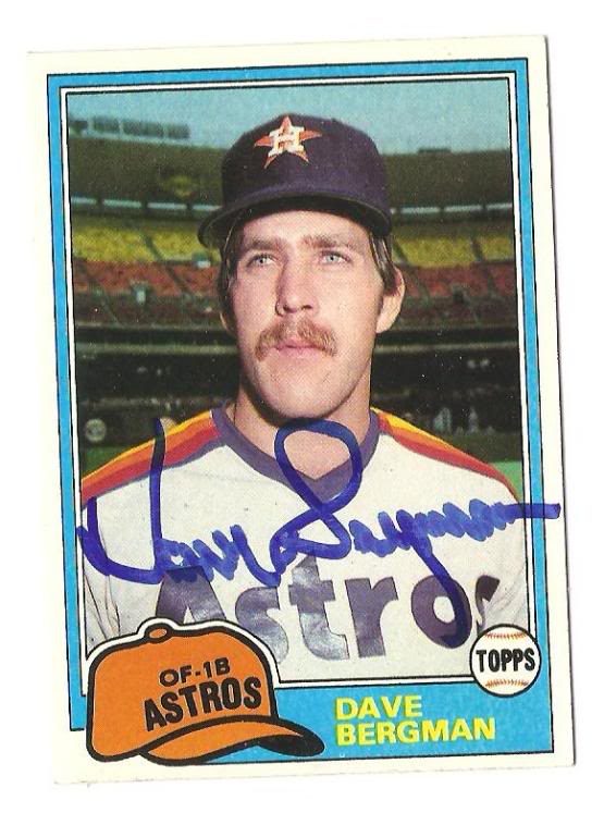 Dave Bergman autograph in the Astros A to Z collection