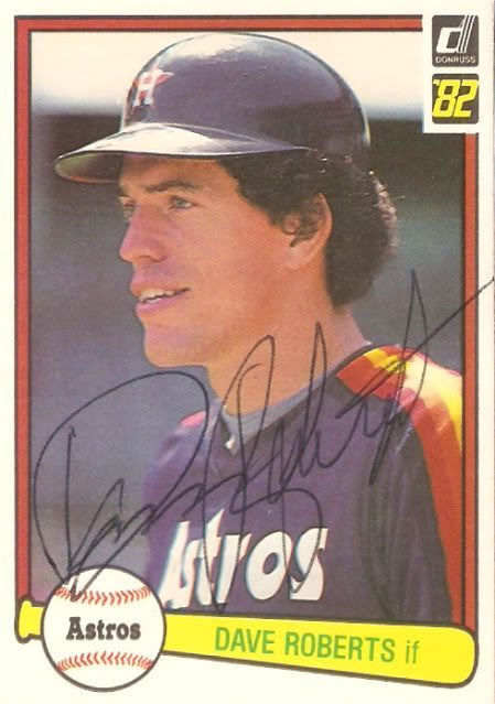 Dave Roberts (Infielder, Early 1980s) autograph in the Astros A to Z collection