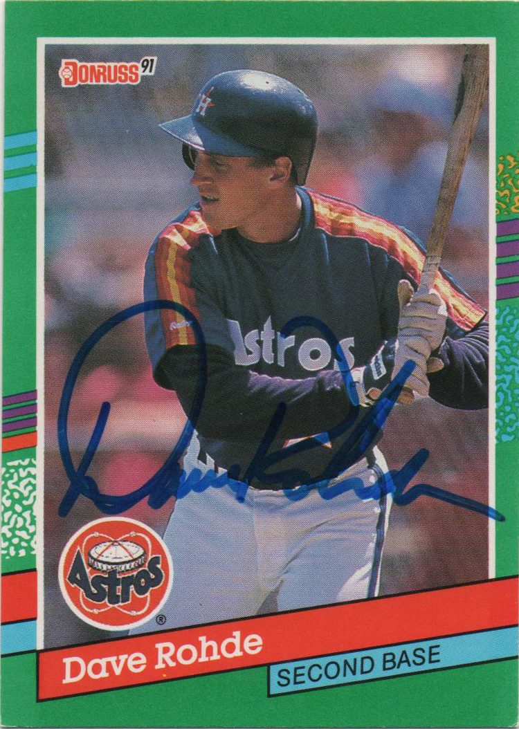 Dave Rohde autograph in the Astros A to Z collection