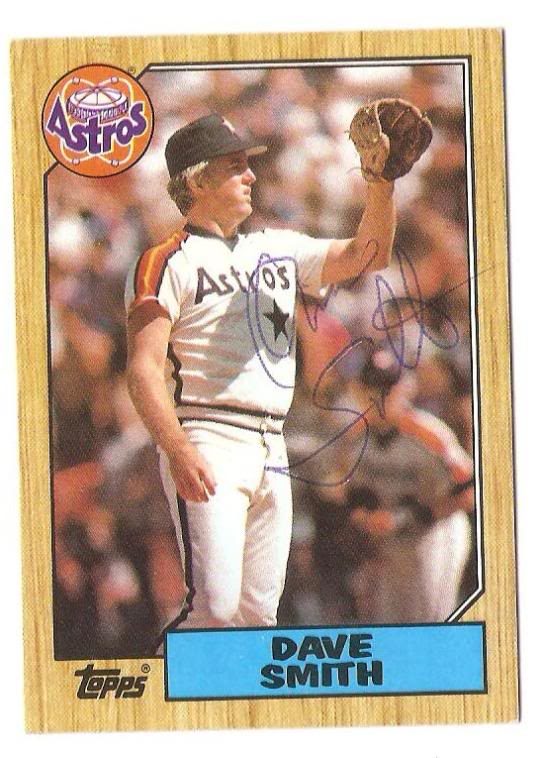 Dave Smith autograph in the Astros A to Z collection