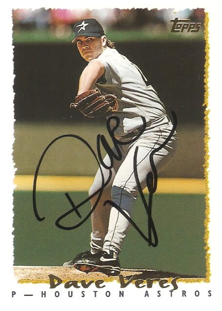 Dave Veres autograph in the Astros A to Z collection