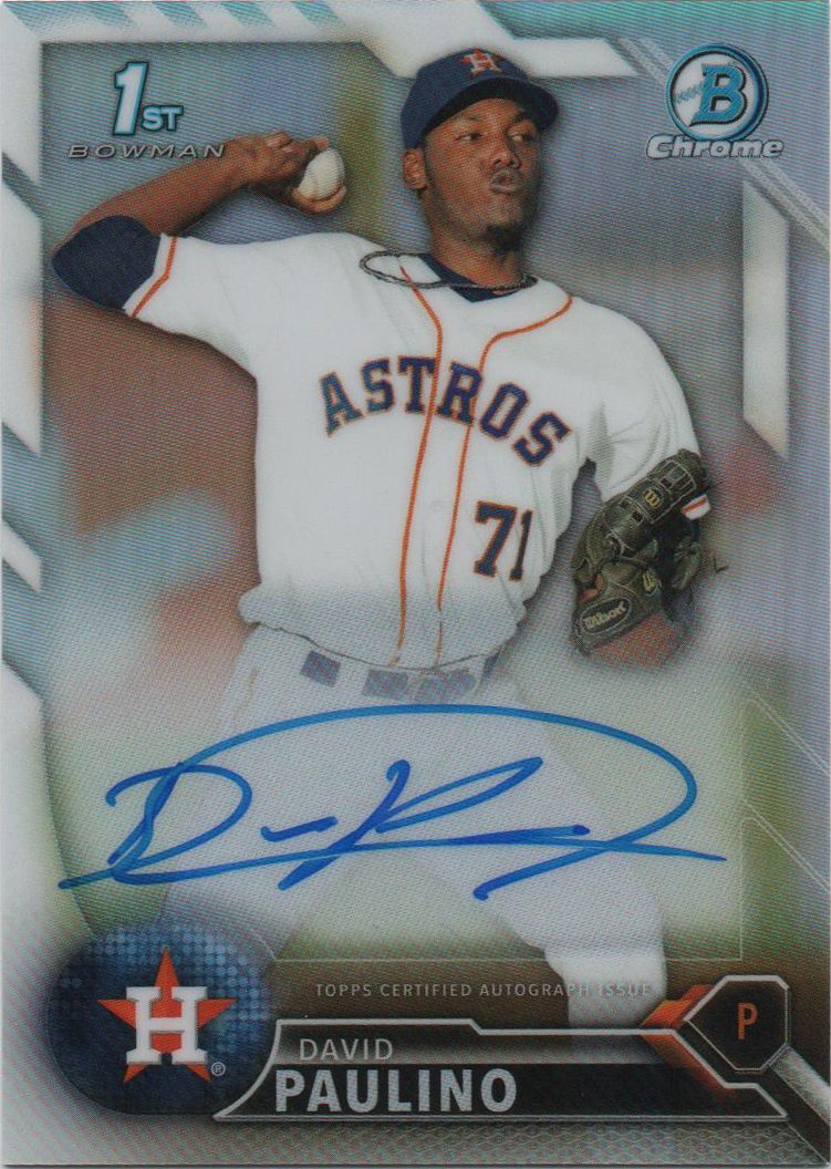 David Paulino autograph in the Astros A to Z collection