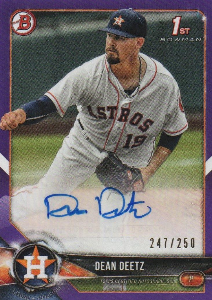 Dean Deetz autograph in the Astros A to Z collection