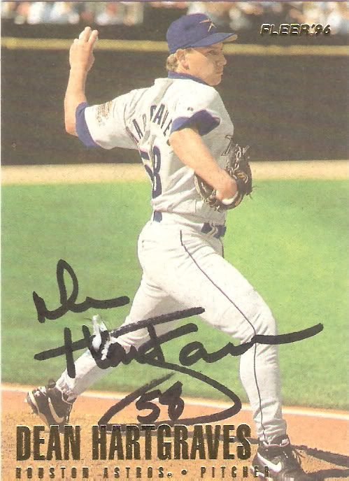 Dean Hartgraves autograph in the Astros A to Z collection