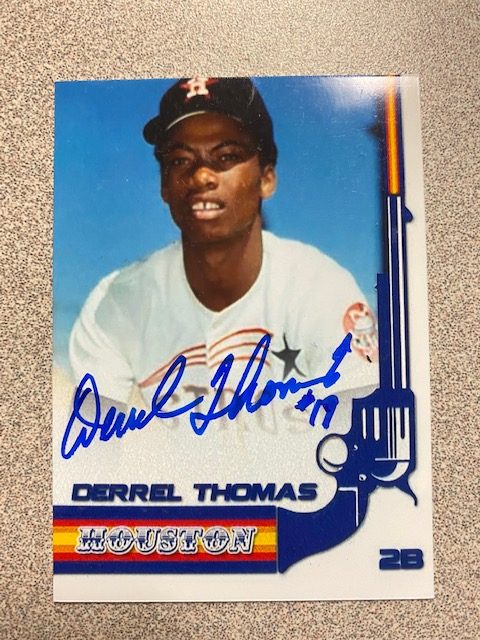 Derrel Thomas autograph in the Astros A to Z collection