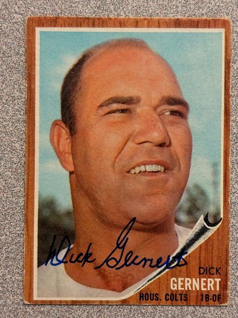 Dick Gernert autograph in the Astros A to Z collection