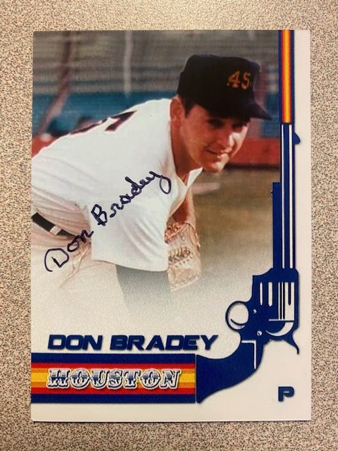 Don Bradey autograph in the Astros A to Z collection