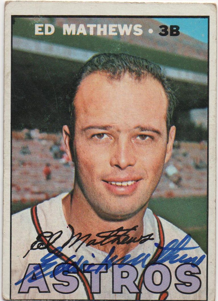 Eddie Mathews autograph in the Astros A to Z collection