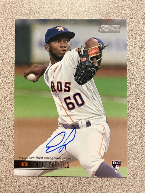 Enoli Paredes autograph in the Astros A to Z collection