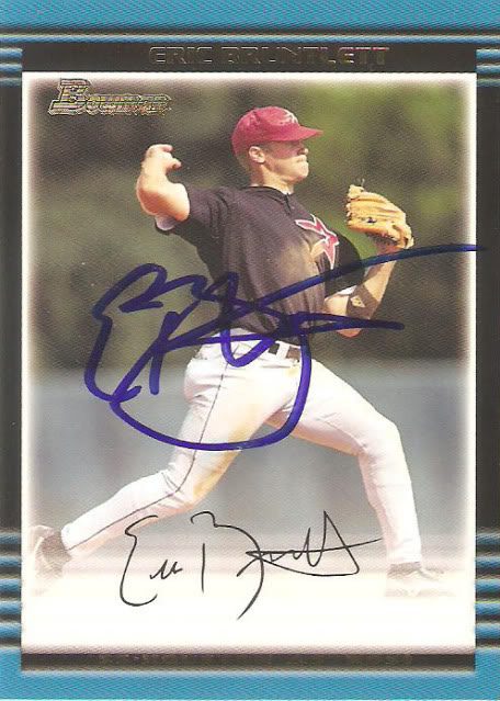 Eric Bruntlett autograph in the Astros A to Z collection