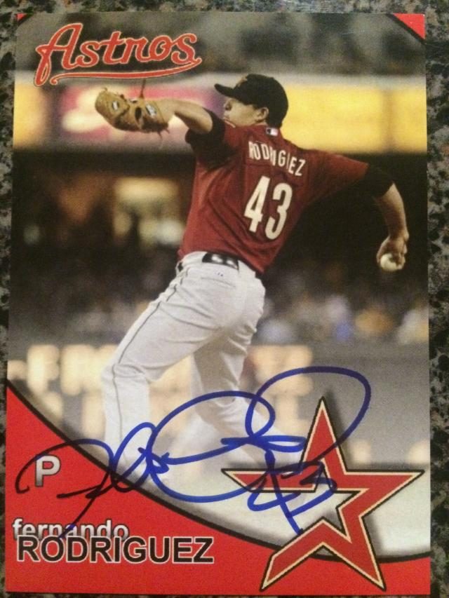 Fernando Rodriguez autograph in the Astros A to Z collection