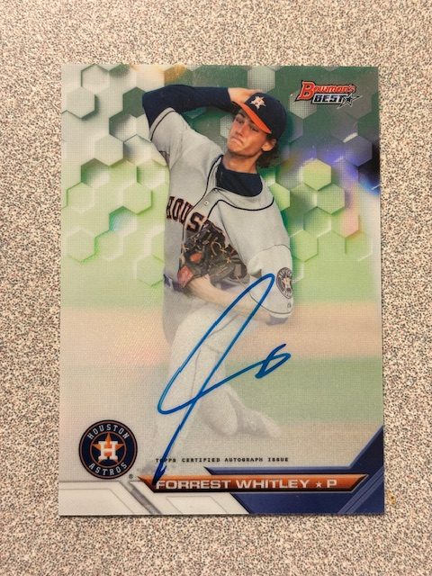 Forrest Whitley autograph in the Astros A to Z collection