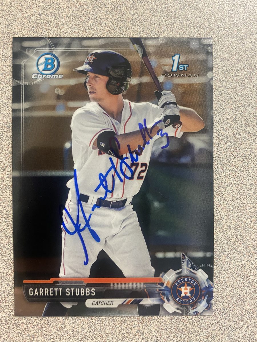 Garrett Stubbs autograph in the Astros A to Z collection