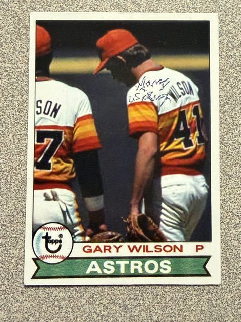 Gary Wilson autograph in the Astros A to Z collection