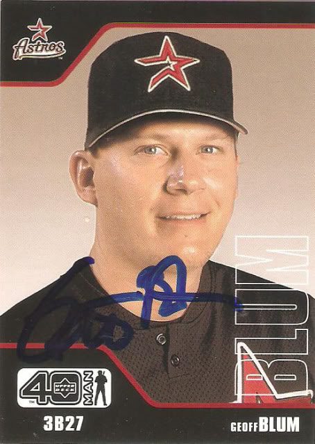 Geoff Blum autograph in the Astros A to Z collection