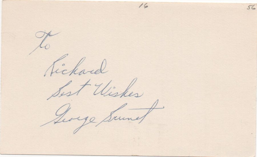 George Brunet autograph in the Astros A to Z collection