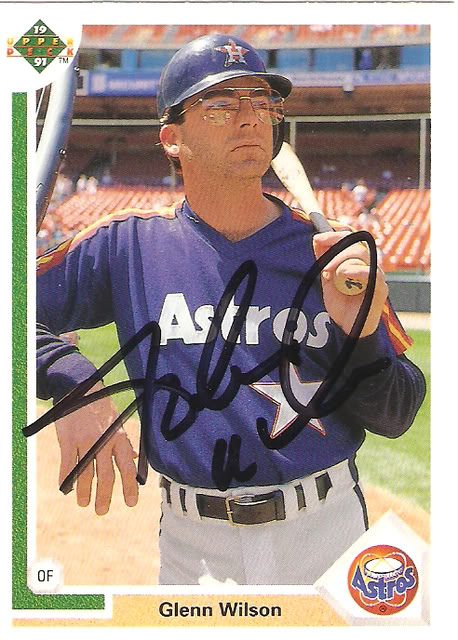 Glenn Wilson autograph in the Astros A to Z collection