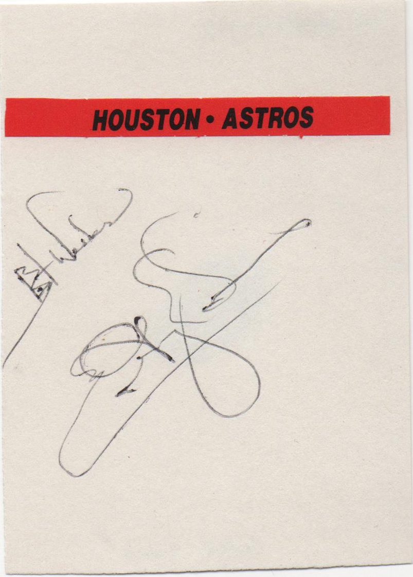Greg Sims autograph in the Astros A to Z collection