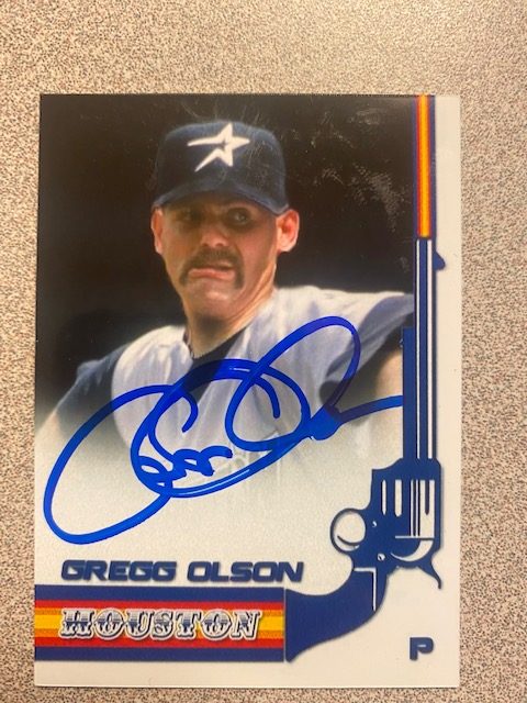 Gregg Olson autograph in the Astros A to Z collection