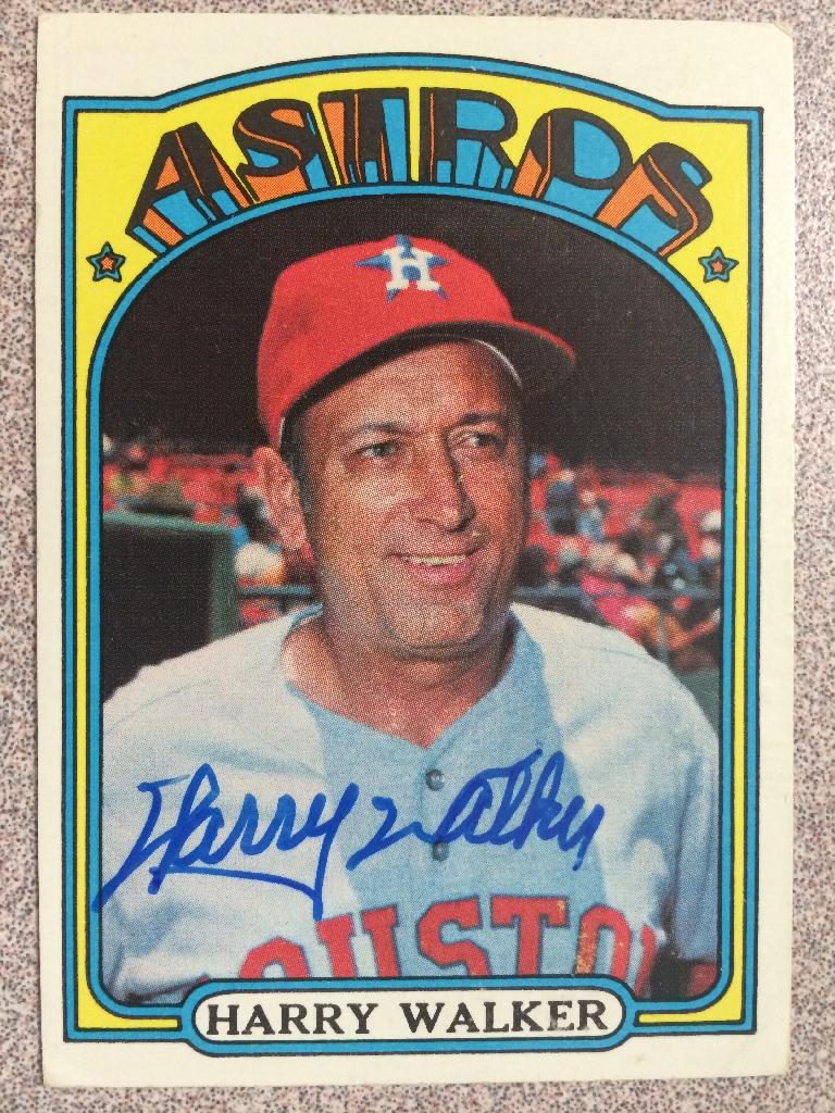 Harry Walker autograph in the Astros A to Z collection